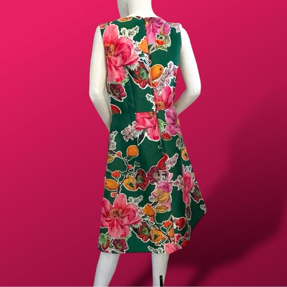 Talbots Green Floral Fit & Flare A-Line Dress - Size 8 - Picture 5 of 15